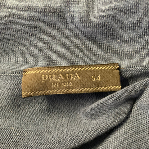 PRADA Size M Navy Rib Knit Polo