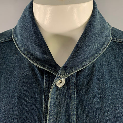 RRL by RALPH LAUREN Size XL Navy Cotton Shawl Collar Worker Jacket