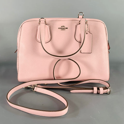 COACH Nolita Pink Pebble Grain Leather Cross Body Handbag