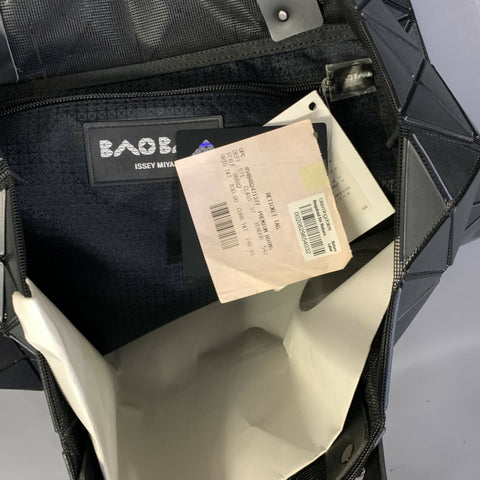 BOA BOA ISSEY MIYAKE Black Triangle Leather Tote Bags