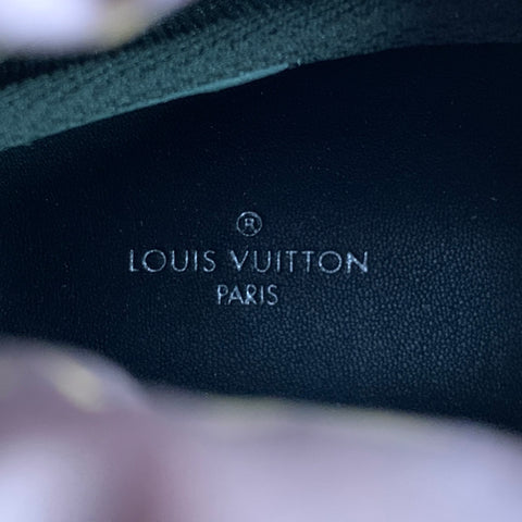 LOUIS VUITTON Size 8 Pillow Comfort Green Brown Nylon Monogram Boots