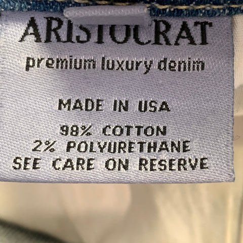 ARISTOCRAT Size 29 Blue Cotton Blend Washed Five Pockets Flared Jeans