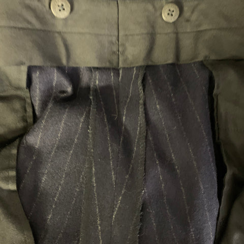 POLO by RALPH LAUREN Chest Size 44 Navy Grey Pinstripe Wool Cashmere 36 30 Suit