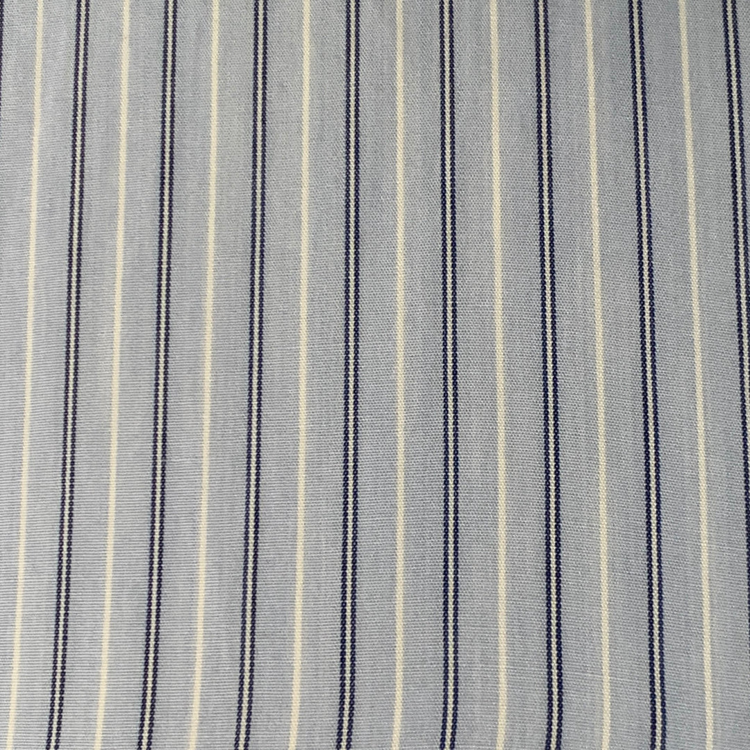 OUR LEGACY Size S Above Blue Stripe Tencel Oversized One Pocket Long Sleeve Shirt