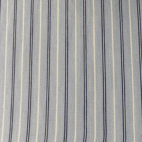OUR LEGACY Size S Above Blue Stripe Tencel Oversized One Pocket Long Sleeve Shirt