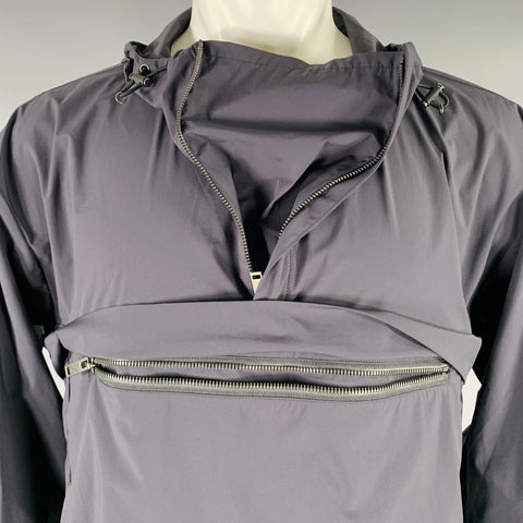 THEORY Size S Black Nylon Blend Zip Pockets Jacket