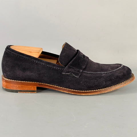 PS by PAUL SMITH Size 8 Gifford Navy Suede Penny Loafers