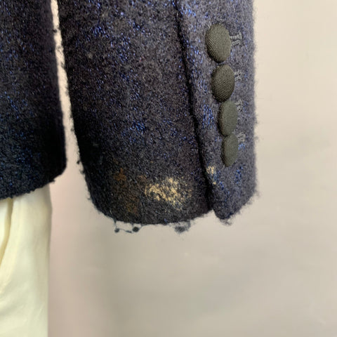 JUNYA WATANABE  Size L Navy Black Textured Wool Blend Sport Coat