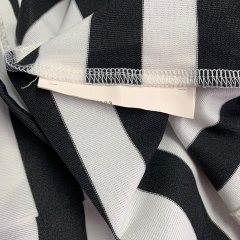 COMME des GARCONS Size M Black White Stripe Crew Neck Casual Top