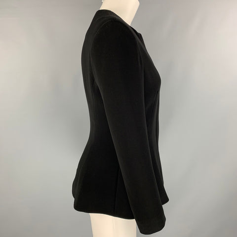 BROCK COLLECTION Abrigo con cremallera oculta sólida de poliéster negro Talla 4