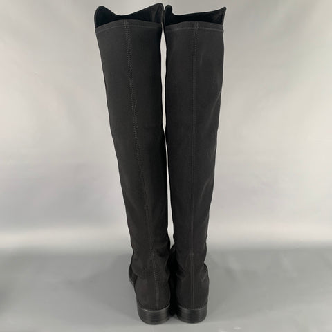 STUART WEITZMAN Size 7.5 Black Suede Knee High Boots