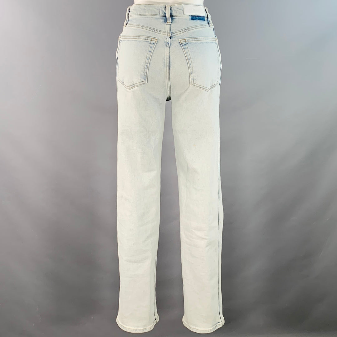 RE/DONE Size 26 90s High Rise Loose Blue Cotton Blend Button Fly Jeans