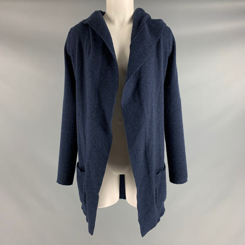 THEORY Size S Navy Hooded Cardigan