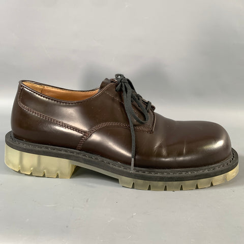 BOTTEGA VENETA Size 8 Brown Leather Lace Up Lace Up Shoes