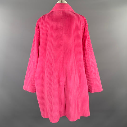 FRANCES VALENTINE Size XXL Pink Cotton Corduroy Buttoned Coat