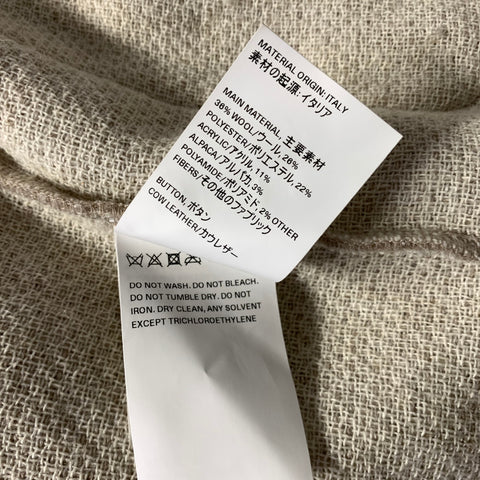 OUR LEGACY Size 42 Beige Wool Blend Button Up Cardigan