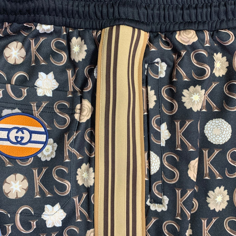 GUCCI x GEORGE KENNETH SCOTT Size S Black Beige Monogram Joggers Casual Pants