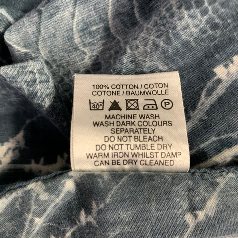 LIBERTY OF LONDON Size XL Navy White Abstract Cotton Long Sleeve Shirt