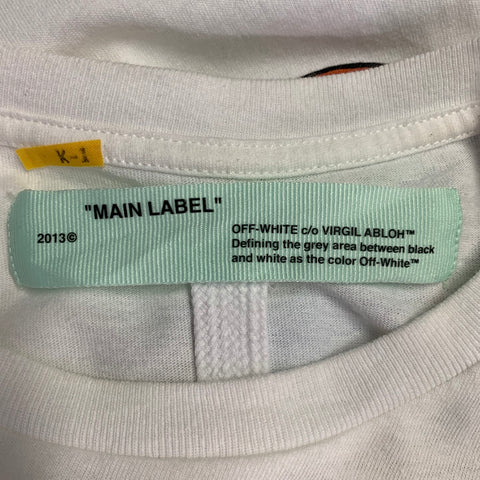 OFF-WHITE Size XXL White Multi Color Bart Simpson Print Cotton Crew Neck T-shirt
