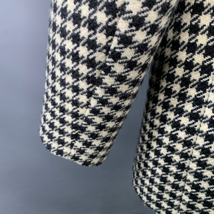 AMI by ALEXANDRE MATTIUSSI Size 48 Black Cream Wool Houndstooth Jacket