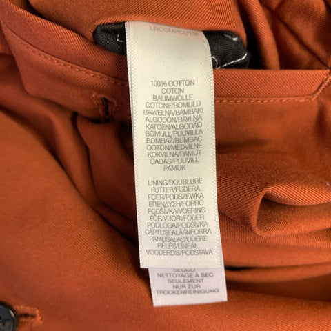 Pantalon habillé fuselé plissé PAUL SMITH en twill de coton rouille taille 34