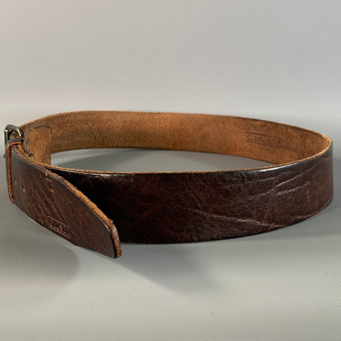 CLOSED Size 36 Brown Textured Leather Belt