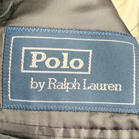 RALPH LAUREN Size 38 Regular Grey Black Woven Wool Notch Lapel Sport Coat