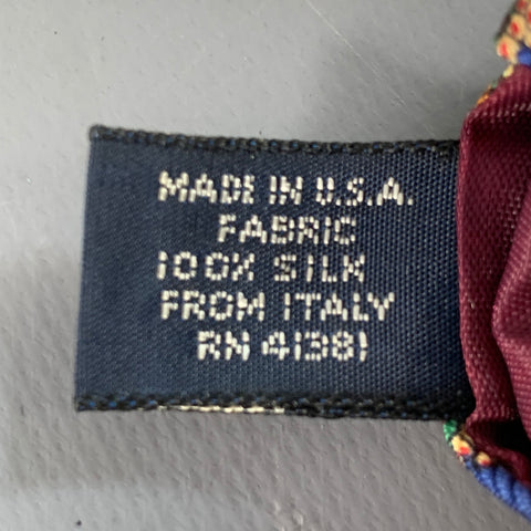 POLO by RALPH LAUREN Burgundy Gold Paisley Silk Tie