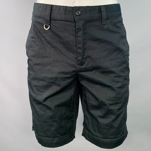 SOPHNET Size M Black Cotton Blend Cuffed Shorts