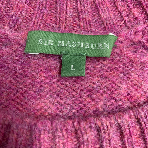 SID MASHBURN Size L Red Raspberry Wool Crew Neck Sweater