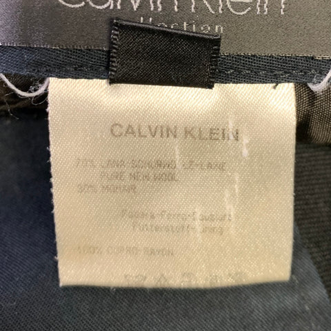 CALVIN KLEIN COLLECTION Size 33 Black Wool Mohair Zip Fly Dress Pants