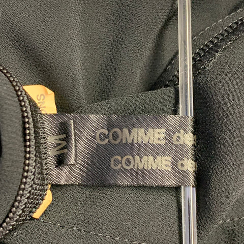 COMME des GARCONS 2022 Size M Black Sheer Polyester Short Sleeve Scarf Dress