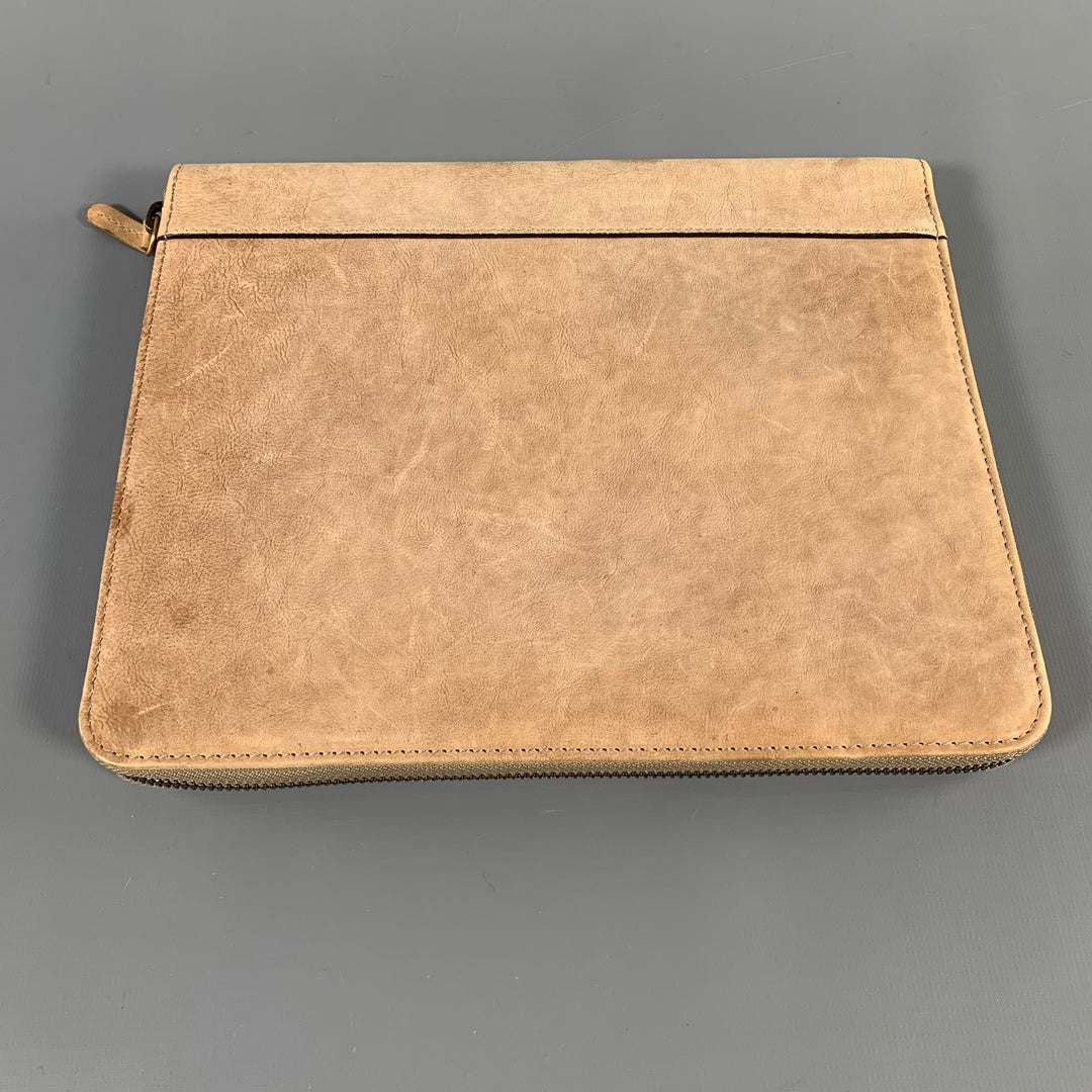 BRUNELLO CUCINELLI Taupe Leather iPad Case Leather Goods