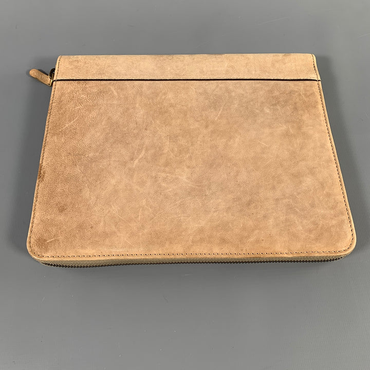 BRUNELLO CUCINELLI Taupe Leather iPad Case Leather Goods