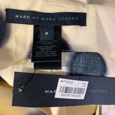 MARC by MARC JACOBS Size 8 Cream Black Cotton Blend Polka Dot Casual Top