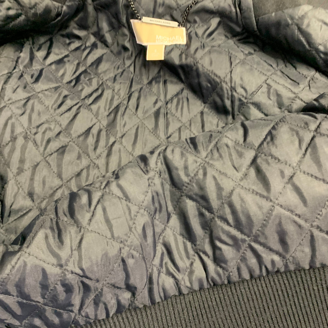 MICHAEL by MICHAEL KORS Size S Black Wool Blend Studded Cropped Jacket