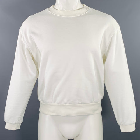 KAPITAL Size S White Yellow Cartoon Cotton Crew Neck Sweatshirt