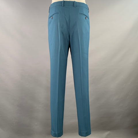 MARNI Size 40 Blue Grey Stripe Wool Zip Up Tracksuit