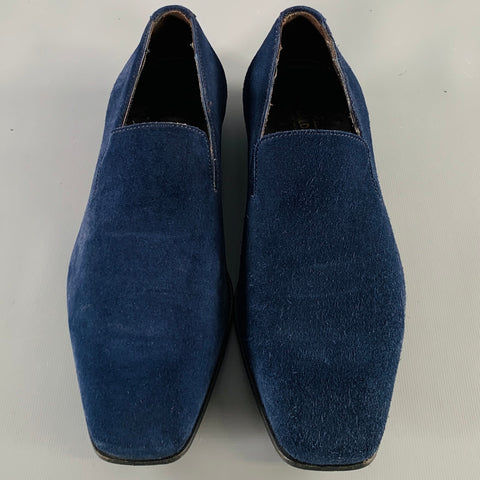 DONALD J PLINER Size 8 Navy Suede Slip On Loafers