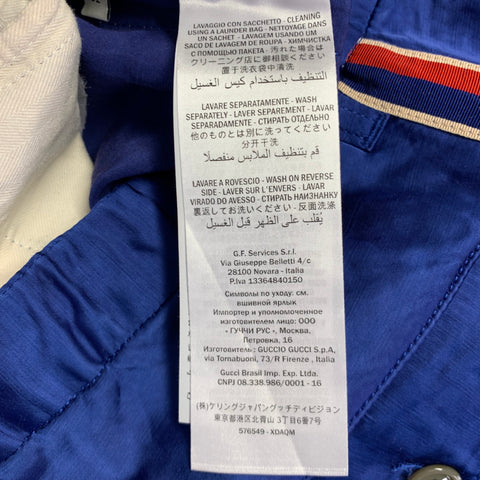 GUCCI 2019 Taille 32 Jogging Décontracté en Viscose et Lin à Rayures Bleues et Rouges