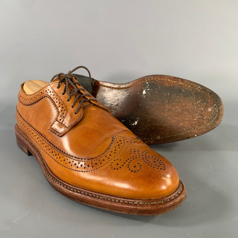 RANCOURT & CO. Size 9 Tan Caramel Leather Wingtip Lace Up Shoes