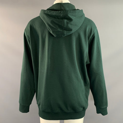 PRADA Size M Green Cotton Hooded Sweatshirt