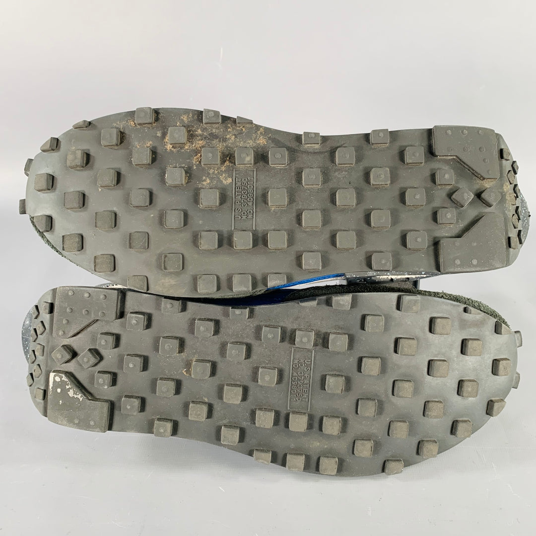 UNDERCOVER x NIKE Size 10.5 Black Blue Color Block Nylon Lace-Up Sneakers