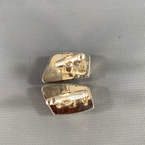 SIMON CARTER Size One Size Turquoise Brown Abstract Gems Cuff Links