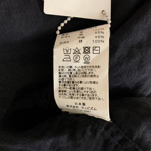 VISVIM Size XL Black Linen Long Sleeve Shirt