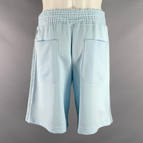 COMME des GARCONS HOMME PLUS Size S Blue Stripe Polyester Athletic Shorts