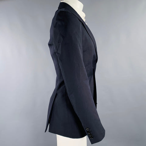 BURBERRY PRORSUM Size 36 Black Virgin Wool Mohair Sport Coat