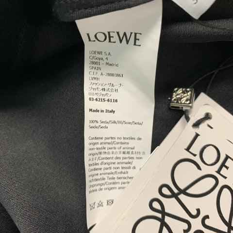 LOEWE Size 0 Black Gold Silk Chain Shirt  Dress