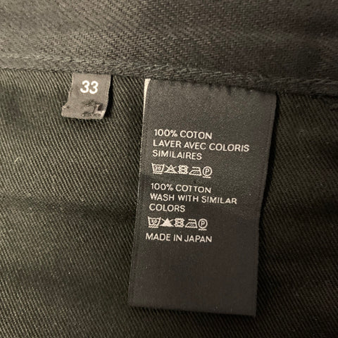 CELINE Size 33 Black Cotton Straight Leg Jeans