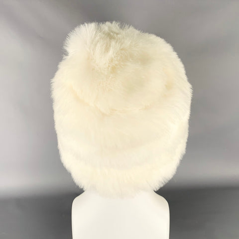 COMME des GARCONS SHIRT Size M White Fuzzy Acetate Hat